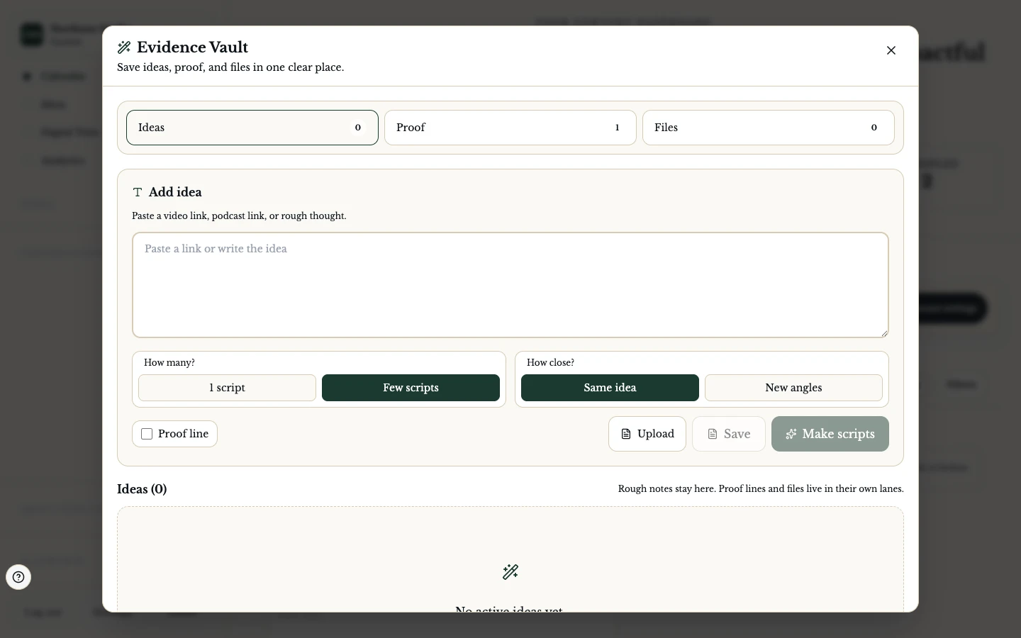 Keep good ideas moving in the ClientWorkSystem web app
